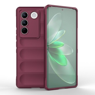 For vivo S16 Pro 5G Magic Shield TPU + Flannel Phone Case(Wine Red)