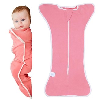 Insular Baby Cotton Quilt Newborn Swaddle Sleeping Bag Blanket, Size: 60cm For 0-3 Months(Rose Red)