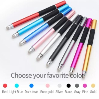 AT-31 Conductive Cloth Head + Precision Sucker Capacitive Pen Head 2-in-1 Handwriting Stylus(Golden)