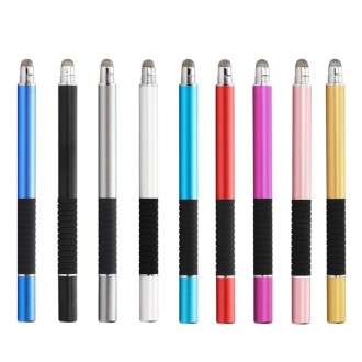 AT-31 Conductive Cloth Head + Precision Sucker Capacitive Pen Head 2-in-1 Handwriting Stylus(Golden)