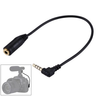 20cm 3.5mm Jack Audio Male to Female Headset Microphone Extension Cable(Black)