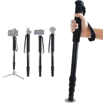 BEXIN P285-A Portable Travel Outdoor DSLR Camera Aluminum Alloy Monopod Holder (Black)