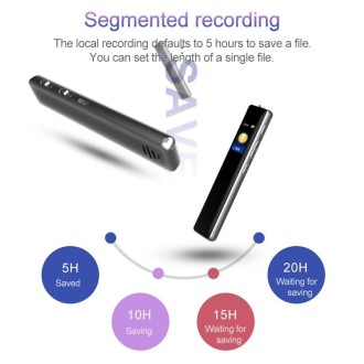 Q33 External Play MP3 Voice Control High Definition Noise Reduction Recording Pen, 8G, Support Password Protection & One-touch R