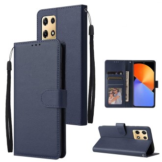 For Infinix Note 30 Pro 3 Card Slots Multifunctional Leather Phone Case(Dark Blue)