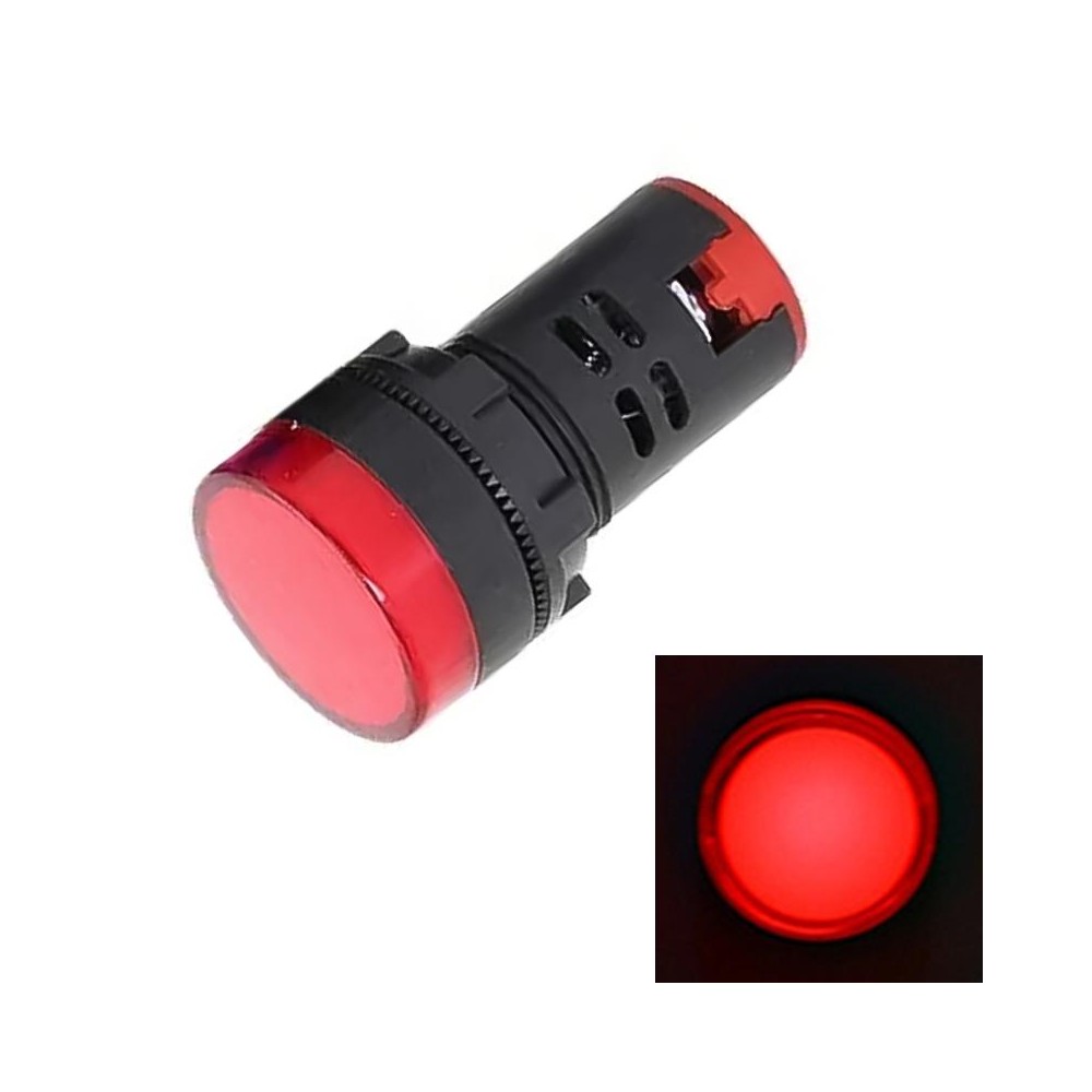 220V AD16-22D / S 22mm LED Signal Indicator Light Lamp(Red)