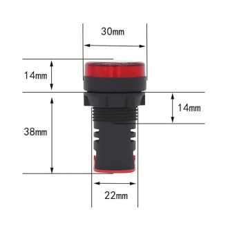 220V AD16-22D / S 22mm LED Signal Indicator Light Lamp(Red)