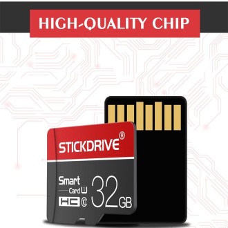 STICKDRIVE 128GB U3 White Line Red and Black TF(Micro SD) Memory Card