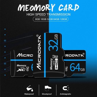 MICRODATA 16GB U1 Blue Line and Black TF(Micro SD) Memory Card