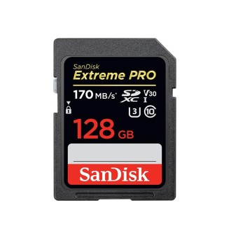 SanDisk Video Camera High Speed Memory Card SD Card, Colour: Black Card, Capacity: 128GB