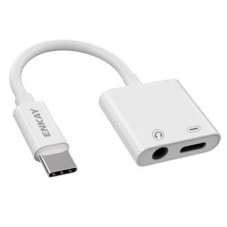 ENKAY ENK-AT106 USB-C / Type-C to 3.5mm Audio + Type-C Headphone & Charging Adapter Data Cable