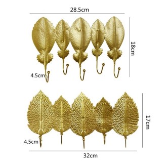 Golden Leaf Hooks Perforated Coat Hooks(Type A)