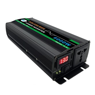 6000W (Actual 1000W) 12V to 220V High Power Car Sine Wave Inverter Power Converter