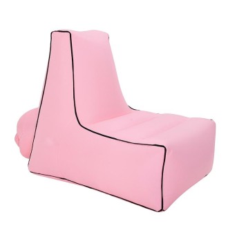 BB1082 Inflatable Sofa Inflatable Bed Outdoor Folding Portable Air Sofa Size: 70 x 65 x 60cm(Pink)