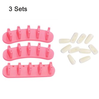 3 Sets Adhesive-Free Nail Practice Stand Nail Display Stand(02 Pink)