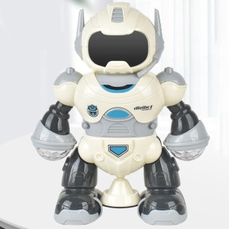 Intelligent Early Education Sound and Light Mechanical Robot Toys, Color: 5 Blue