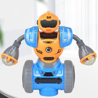 Intelligent Early Education Sound and Light Mechanical Robot Toys, Color: 3A Yellow