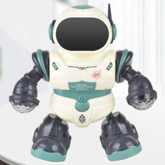 Intelligent Early Education Sound and Light Mechanical Robot Toys, Color: 4 Green