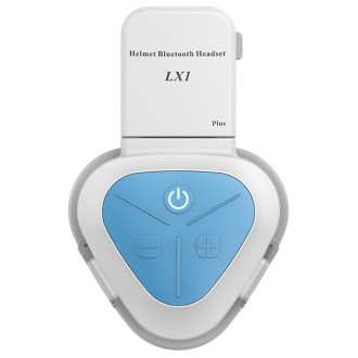 LX1 Motorcycle Half Helmet Waterproof Wireless 5.3 Bluetooth Headset, Version: English(White Blue)