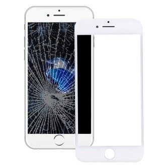 Front Screen Outer Glass Lens with Front LCD Screen Bezel Frame for iPhone 7 (White)