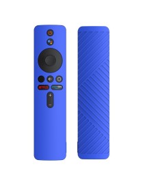 For Xiaomi MiBox S Remote Control Liquid Silicone Protective Case(Dark Blue)