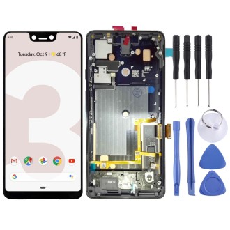 OEM LCD Screen for Google Pixel 3 XL Digitizer Full Assembly with Frame (Black)