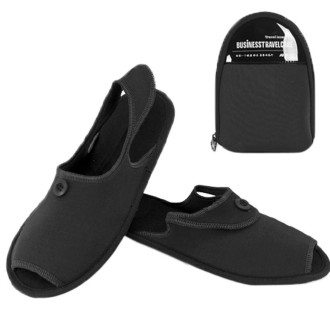 Outdoor Folding Portable Slippers, Size: L(Black)