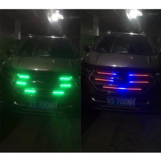 Flashing Lights 15W LED Car in The Network Lights One Drag Four Emblem Eyes Daytime Running Lights LED Universal Car Warning Str