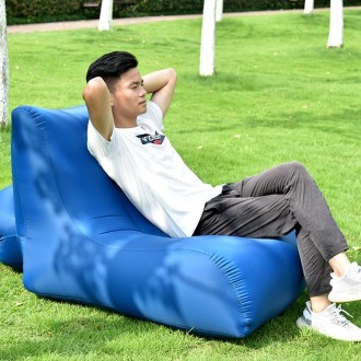 BB1803 Foldable Portable Inflatable Sofa Single Outdoor Inflatable Seat, Size: 70 x 60 x 55cm(Rose Red)