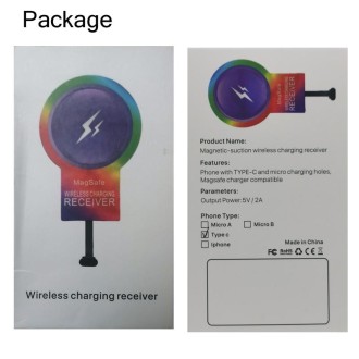 WHQ010 5V 2A Magnetic Wireless Charging Receiver Induction Patch(Type-C)