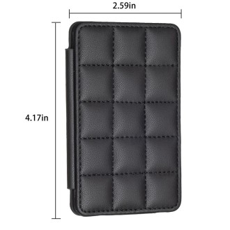 BFK01 Grid Pattern Card Bag Mobile Phone Back Sticker(Black)