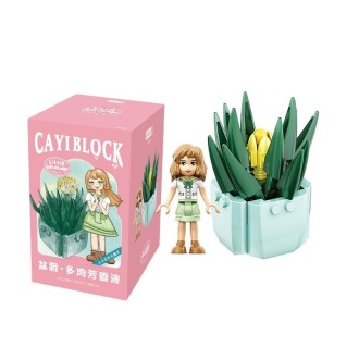 13004 CAYI Succulent Potted Plant Small Particle Puzzle Building Block Toy