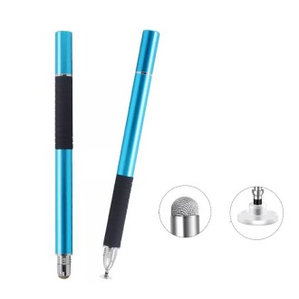 AT-31 Conductive Cloth Head + Precision Sucker Capacitive Pen Head 2-in-1 Handwriting Stylus(Light Blue)