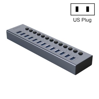 ORICO BT2U3-13AB-GY-BP Multi-Ports Individual Switches HUB, US Plug