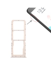 For OPPO A5 / A3s 2 x SIM Card Tray + Micro SD Card Tray (Silver)