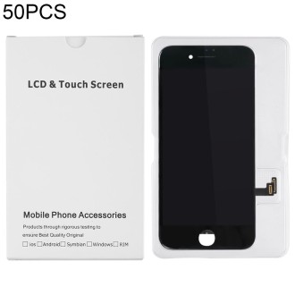 50 PCS Cardboard Packaging White Box for iPhone 8 Plus / 7 Plus LCD Screen and Digitizer Full Assembly