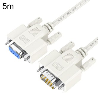 JINGHUA B110 Male To Female DB Cable RS232 Serial COM Cord Printer Device Connection Line, Size: 5m(Beige)