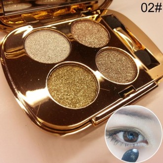 Professional  Eye Makeup Eyeshadow Palette Gold Smoky Cosmetics Makeup Palette Diamond Bright Glitter Eye Shadow(2)