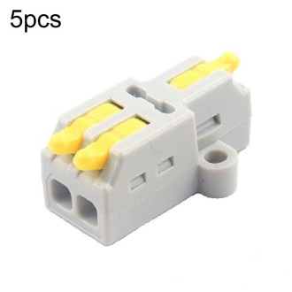 D1-2 Push Type Mini Wire Connection Splitter Quick Connect Terminal Block(Yellow)