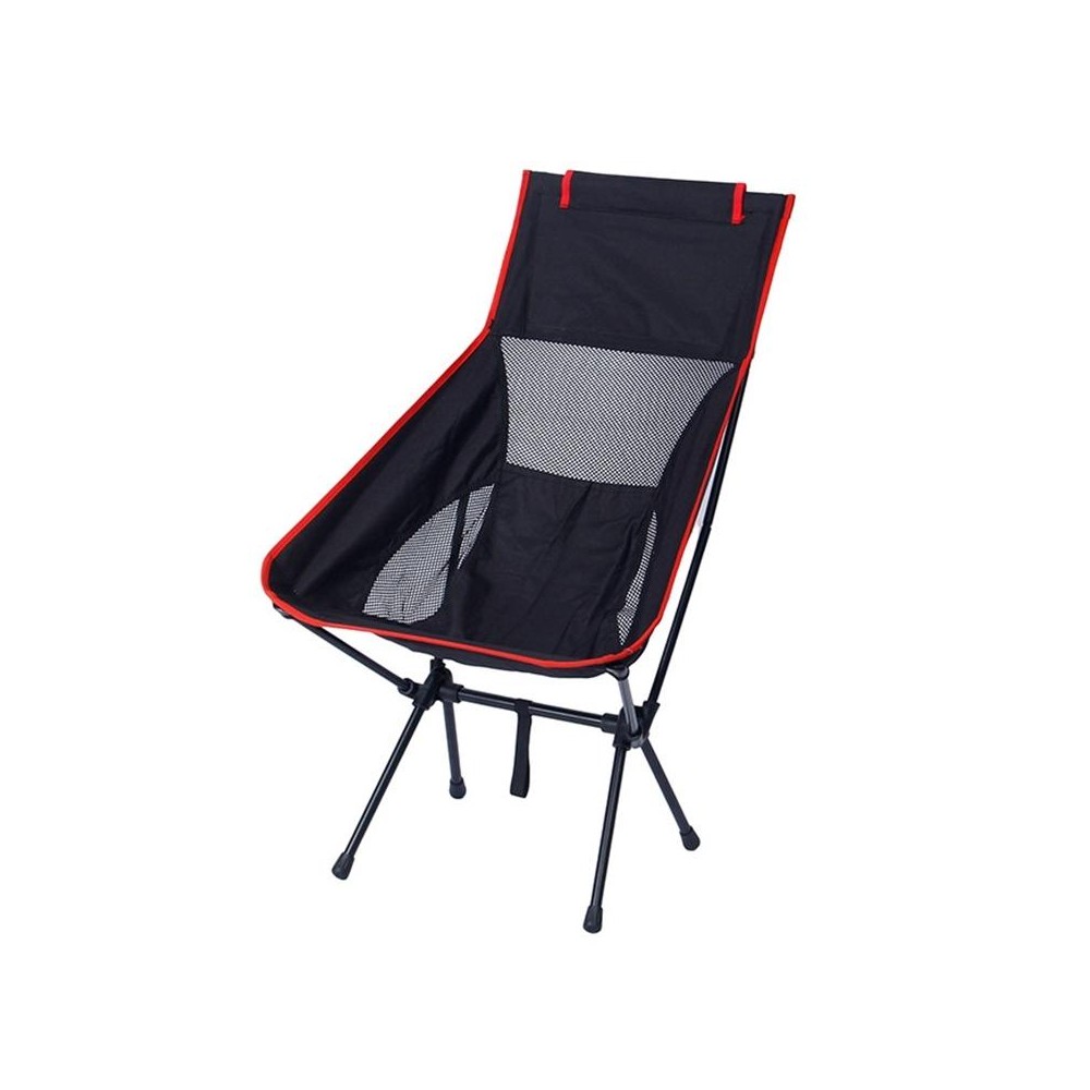 Large Outdoor Camping Leisure Beach Portable Folding Chair (Black)