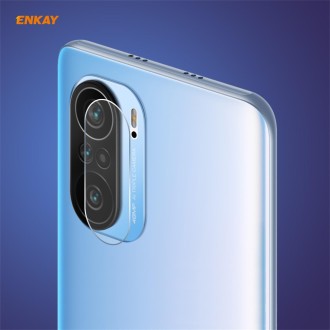 For Xiaomi Poco F3 Hat-Prince ENKAY 0.2mm 9H 2.15D Round Edge Rear Camera Lens Tempered Glass Film Protector