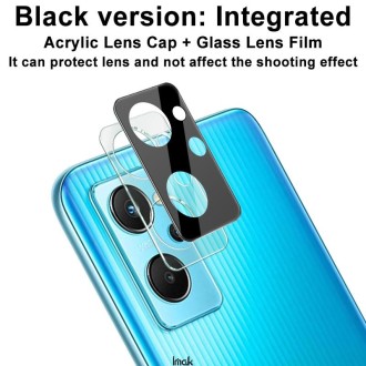 For OPPO Realme 9i Global imak Integrated Rear Camera Lens Tempered Glass Film with Lens Cap Black Version