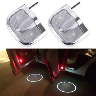 2 PCS LED Car Door Welcome Logo Car Brand Shadow Light Laser Projector Lamp for Volvo(Silver)