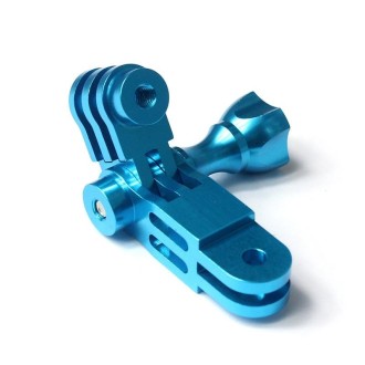 Action Camera Universal Aluminum Alloy Three-way Adjustment Arm 360 Degree Adapter(Blue)