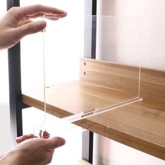 2 PCS Bedroom Wardrobe Transparent Partition Desktop Book Sorting Splint