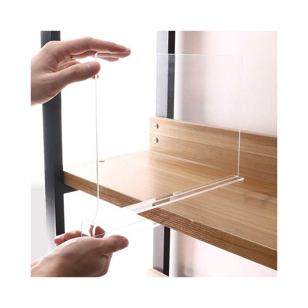 2 PCS Bedroom Wardrobe Transparent Partition Desktop Book Sorting Splint