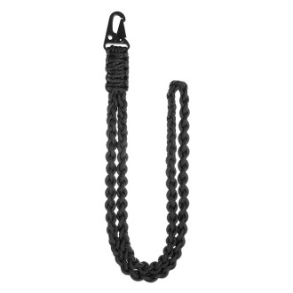 QD-258 Outdoor Multifunctional Hand-woven Metal Buckle Paratroopers Ropes Lanyard(Black)