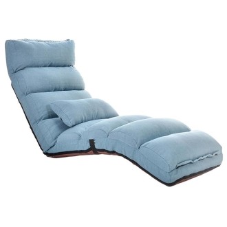 C1 Lazy Couch Tatami Foldable Single Recliner Bay Window Creative Leisure Floor Chair, Size: 175x56x20cm(Lake Blue)