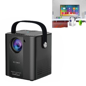 C500 Portable Mini LED Home HD Projector, Style:Basic Version(Black)