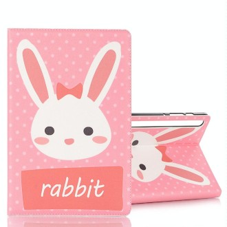 For Galaxy Tab S6 T860 / T865 Horizontal Flip Leather Case with Card Slots & Holder & Wallet & Photo Frame(Pink Rabbit)