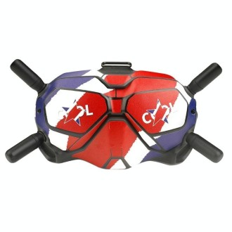 For DJI FPV RCSTQ Flying Glasses Sticker(Red Blue White)